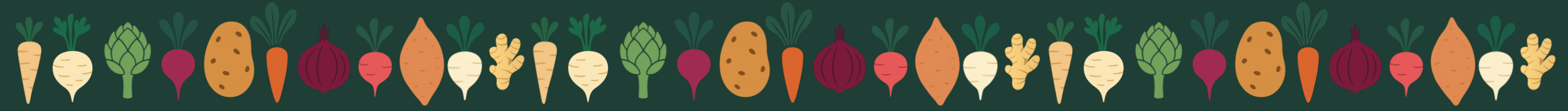 Illustrated Root Vegetables